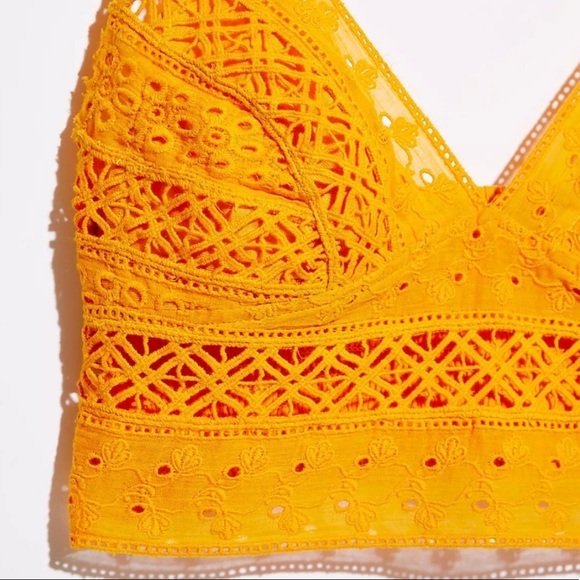 NEW (M) Free People Carina Mango Bralette - Picture 6 of 7